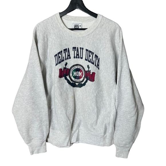 VTG LEE UW Delta Tau Delta Crewneck USA Large - Picture 1 of 5